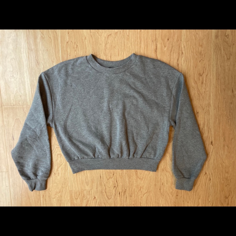 Cropped Gray Sweatshirt